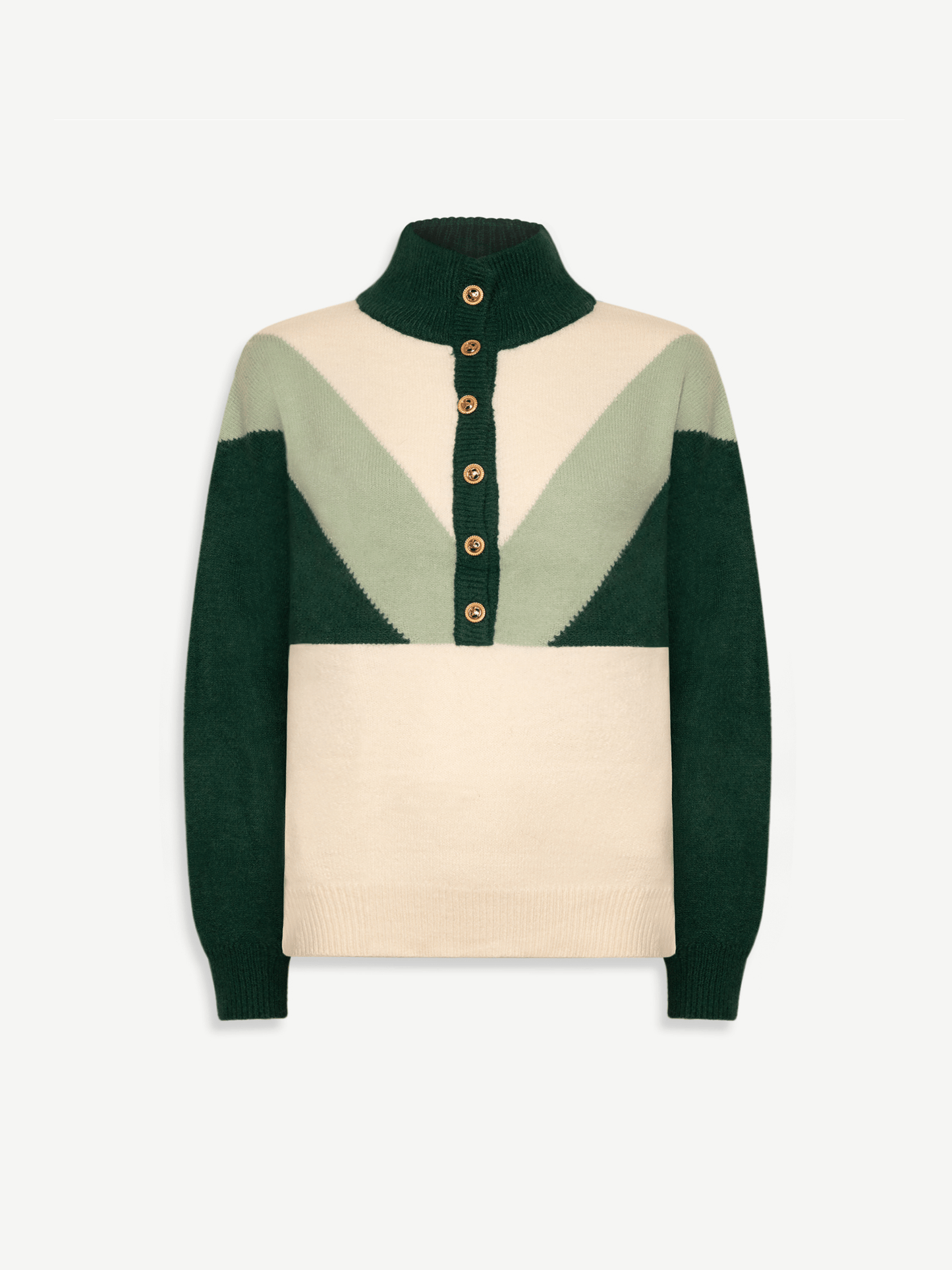 USA Fashionn | Green and Ecru Neve Sweater