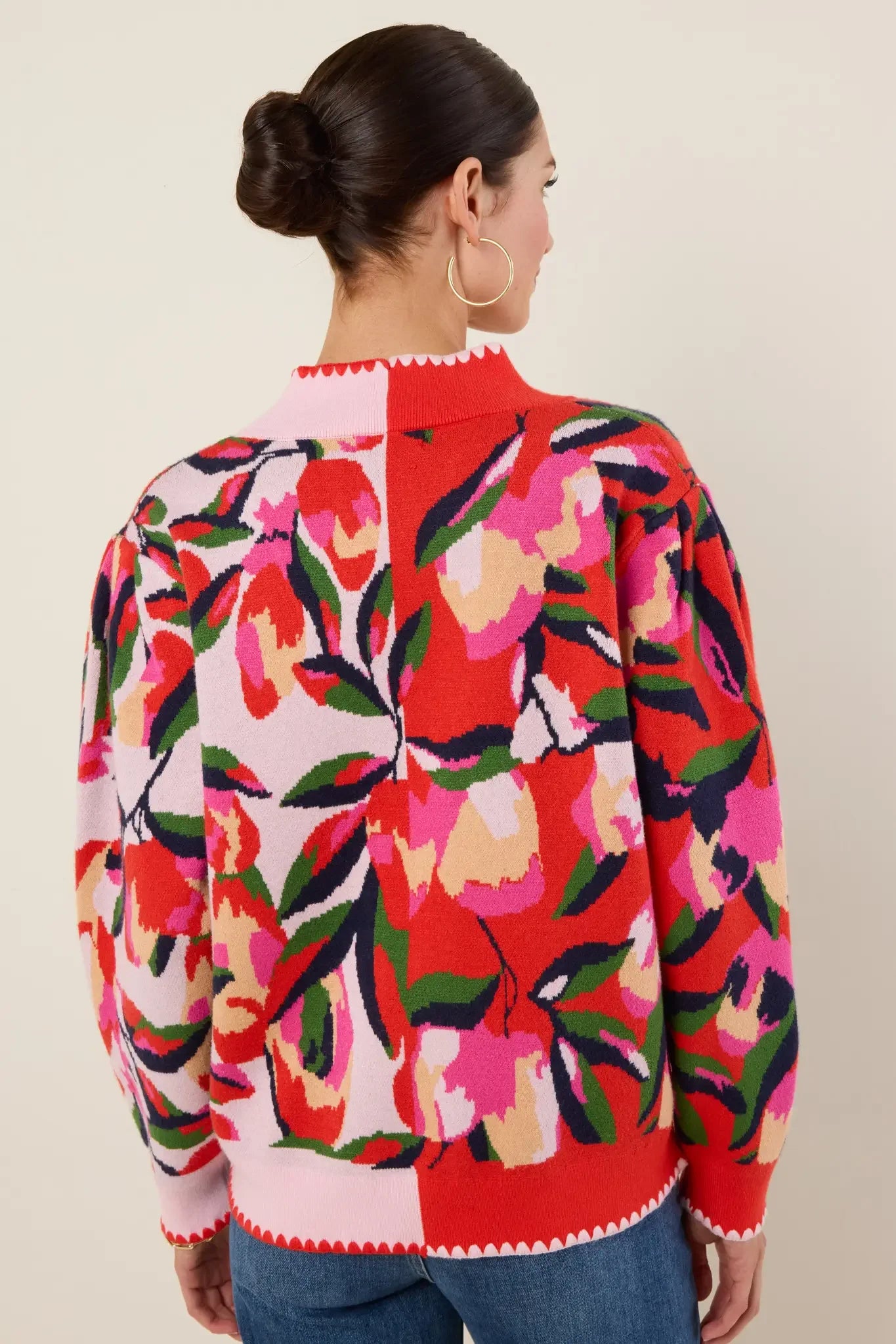 USA Fashionn | Leslie Red Floral Cardigan
