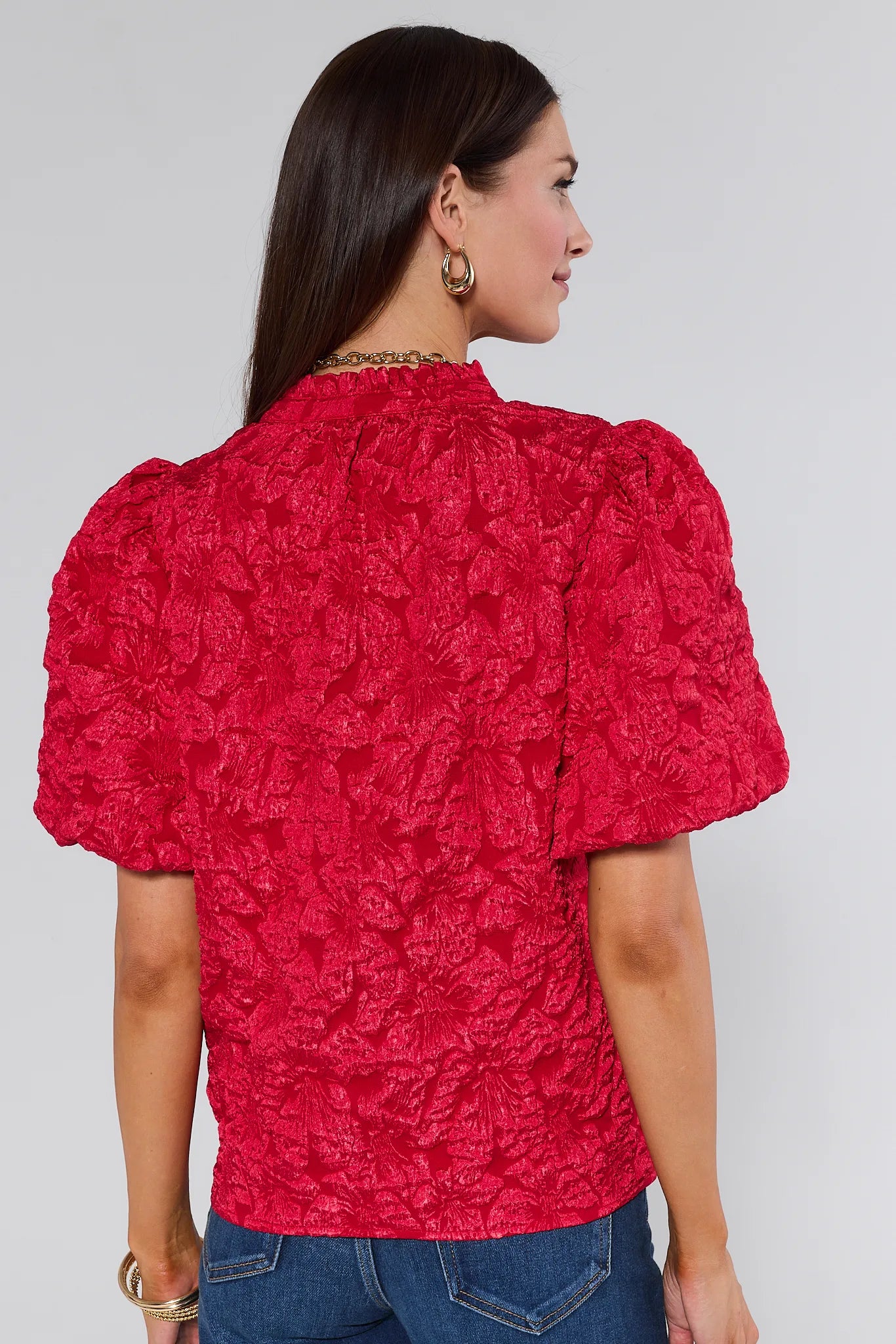 USA Fashionn | Teresa Red Floral Top