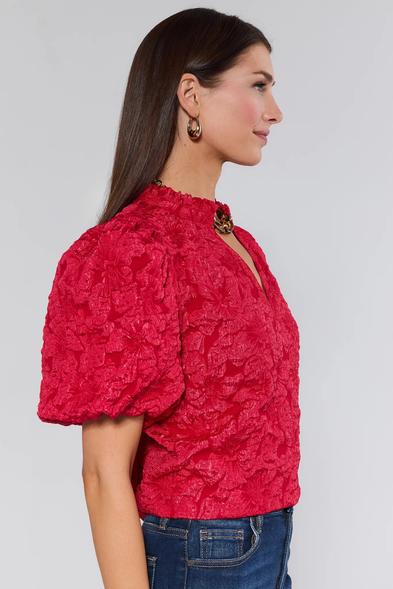 USA Fashionn | Teresa Red Floral Top