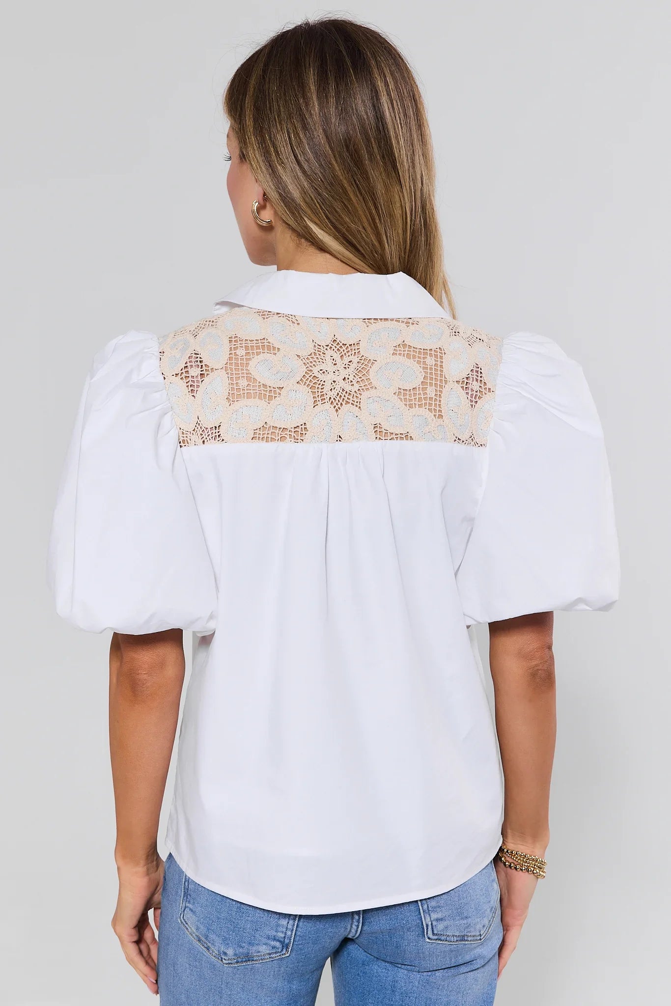 USA Fashionn | Penelope White Crochet Lace Top
