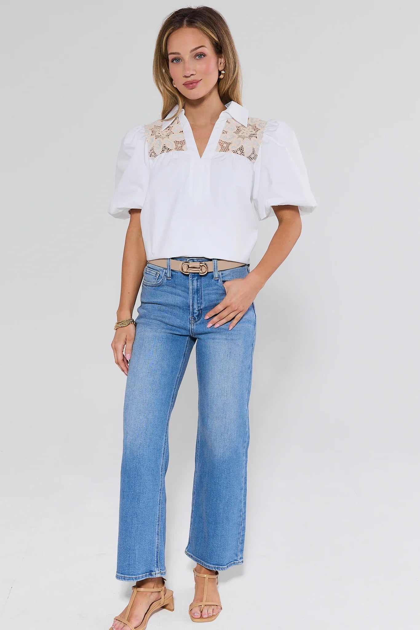 USA Fashionn | Penelope White Crochet Lace Top