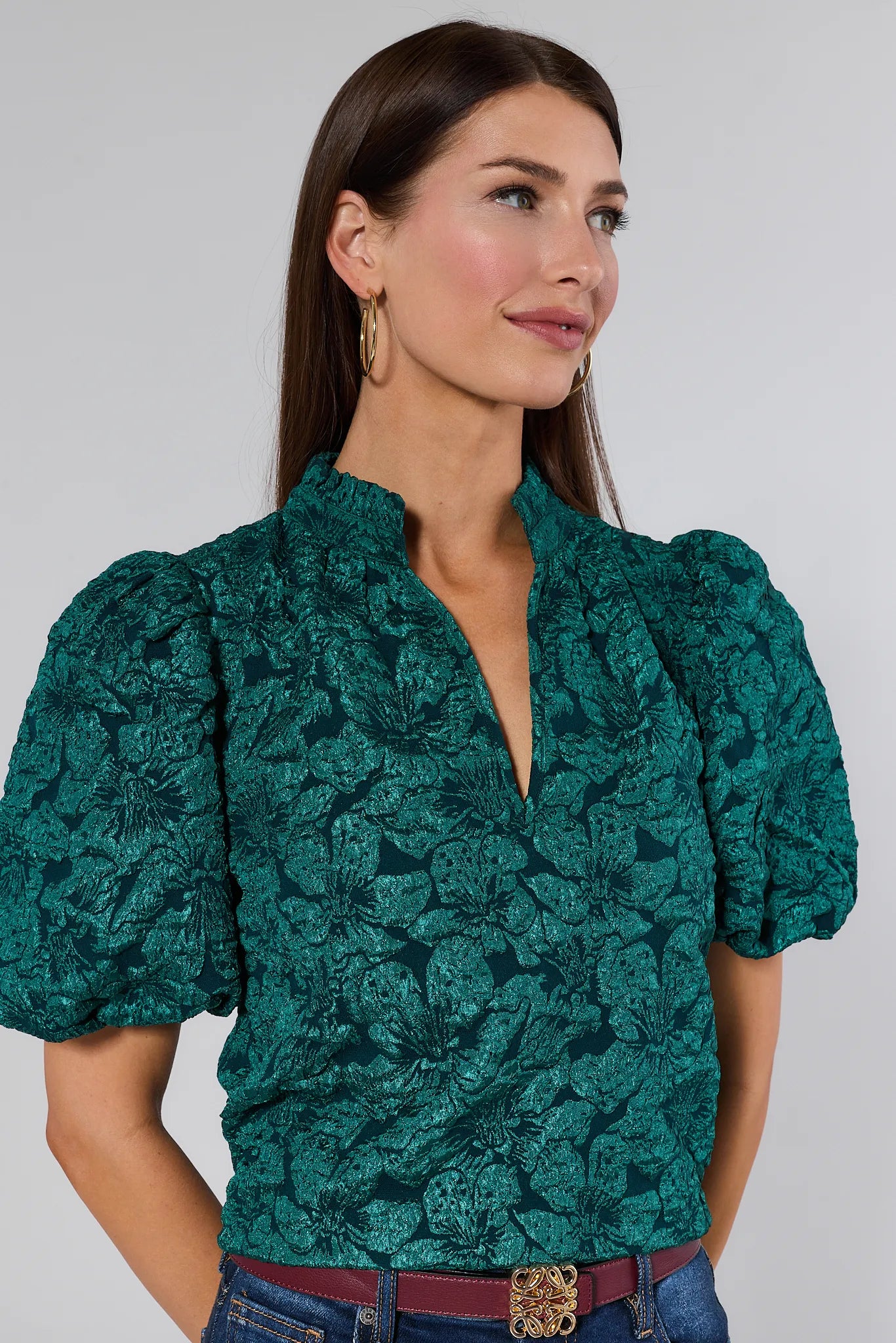 USA Fashionn | Teresa Green Floral Top