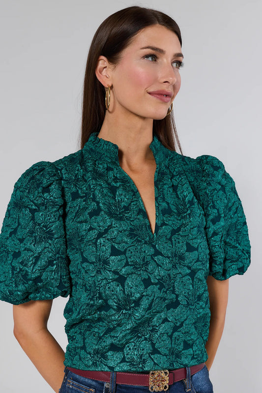 USA Fashionn | Teresa Green Floral Top