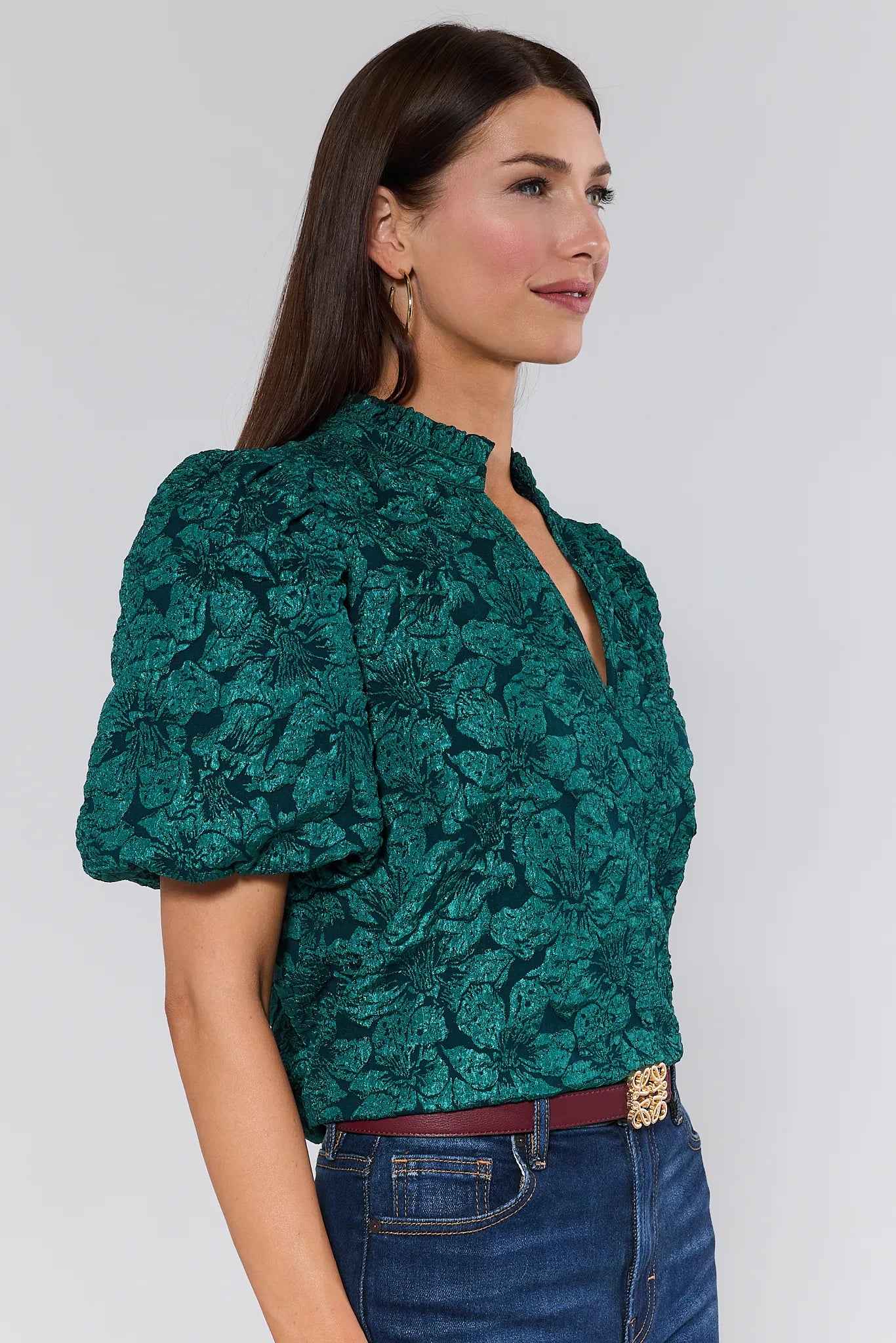USA Fashionn | Teresa Green Floral Top